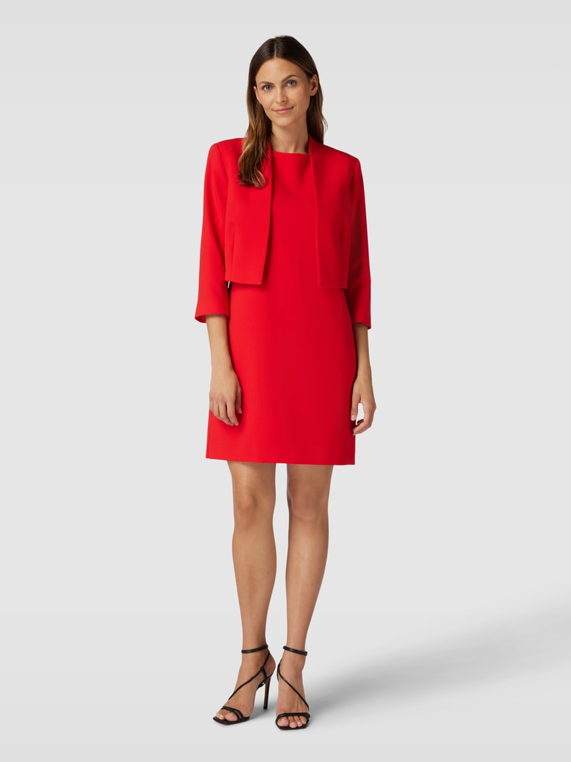 Minikleid mit U-Boot-Ausschnitt in rot