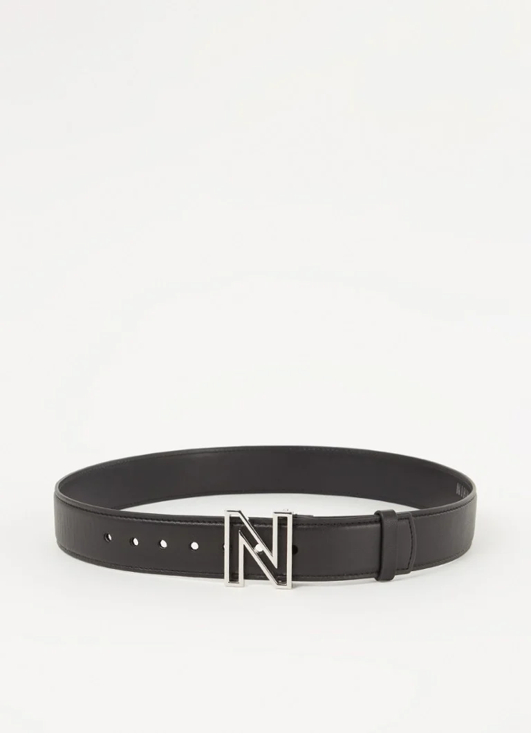 Brâu din piele de miel NIKKIE cu logo