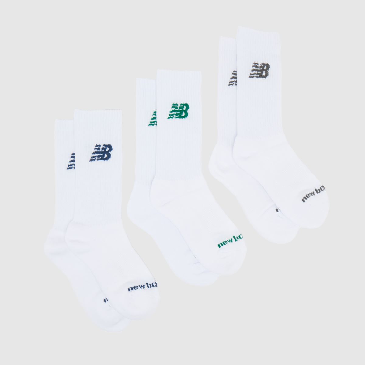 New Balance – Off-white sportstrumpor i 3-pack