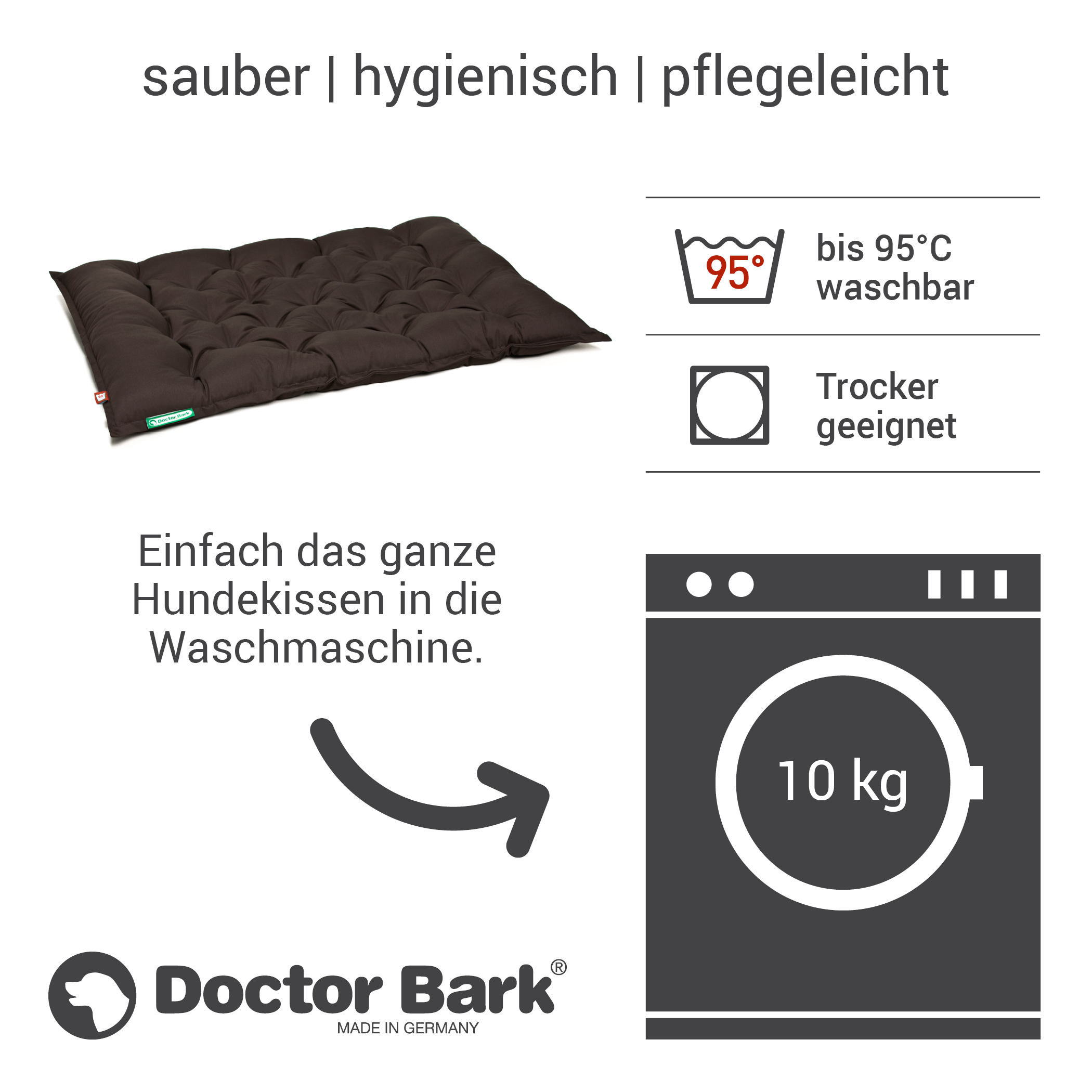 Doctor Bark Hundekissen Doctor Bark Liegekissen Urban sandbraun XXXL