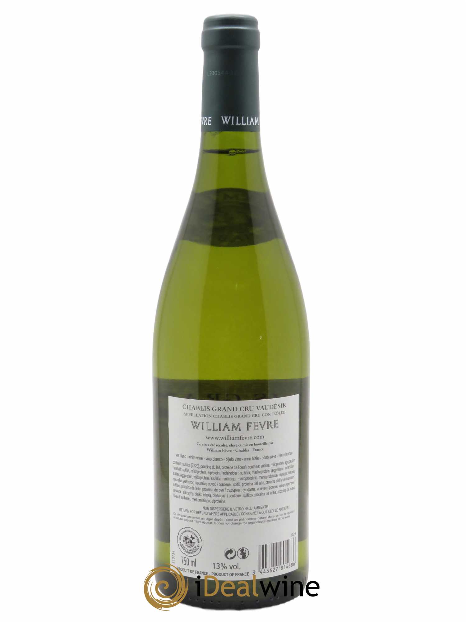 Chablis Grand Cru Vaudésir William Fèvre (Domaine) (CBO à partir de 3 BTS) 2020 - Lot de 1 Bouteille