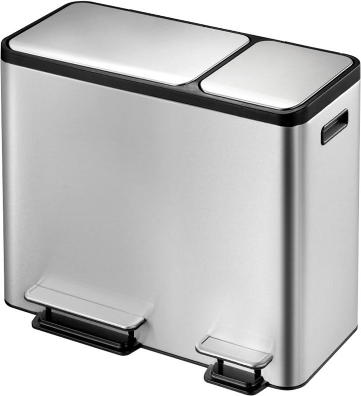 EKO Treteimer Edelstahl 45 L 60,5 (B) x 32,1 (T) x 49,2 (H) cm Silber EcoCasa