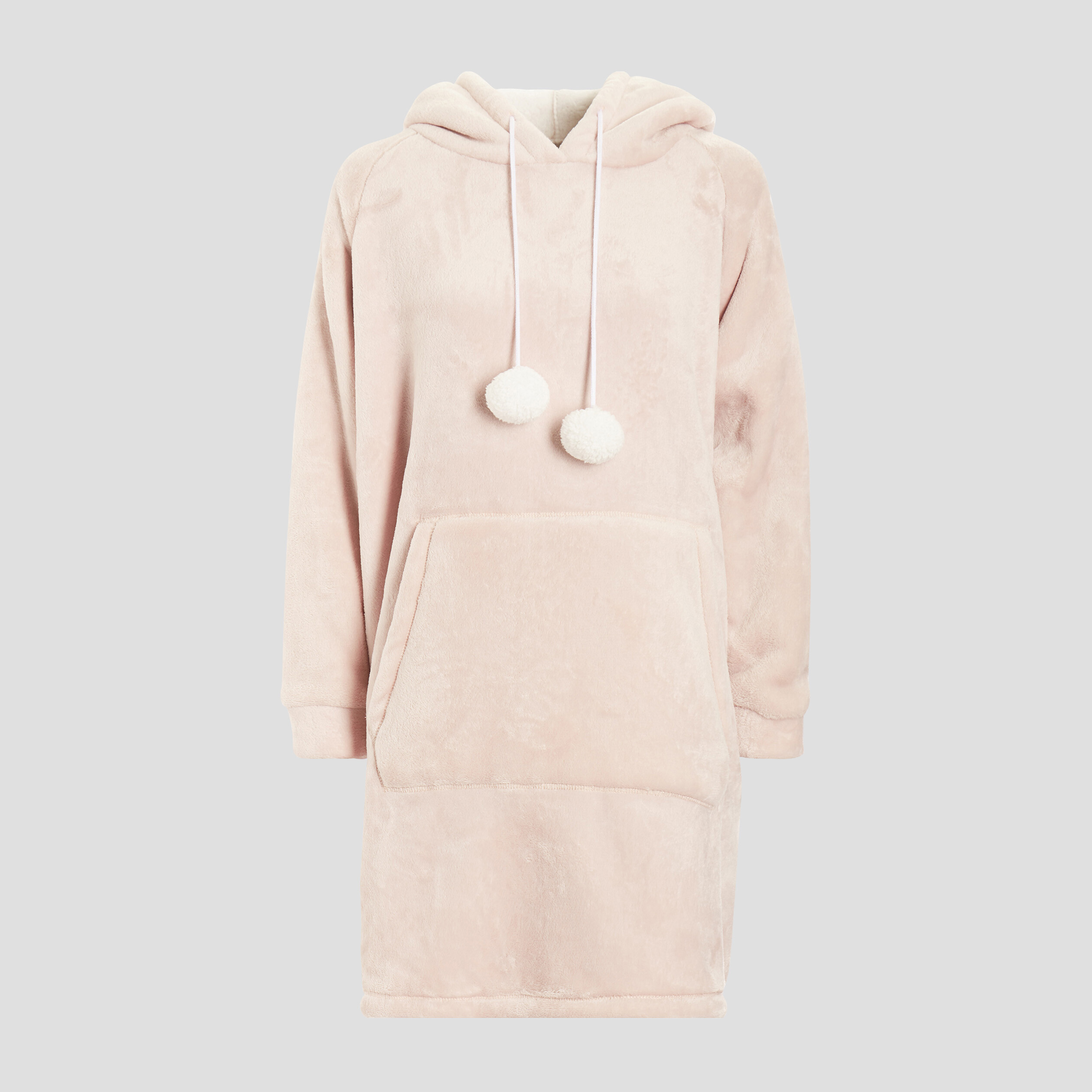 Pyjama plaid à capuche vieux rose femme | La Halle