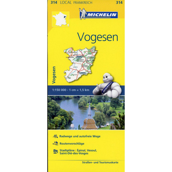 Michelin Vogesen - Straßenkarte