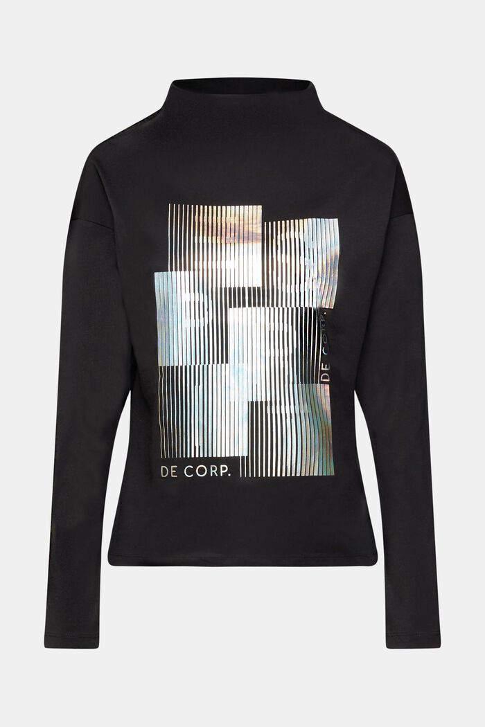 Longsleeve mit Metallic-Print