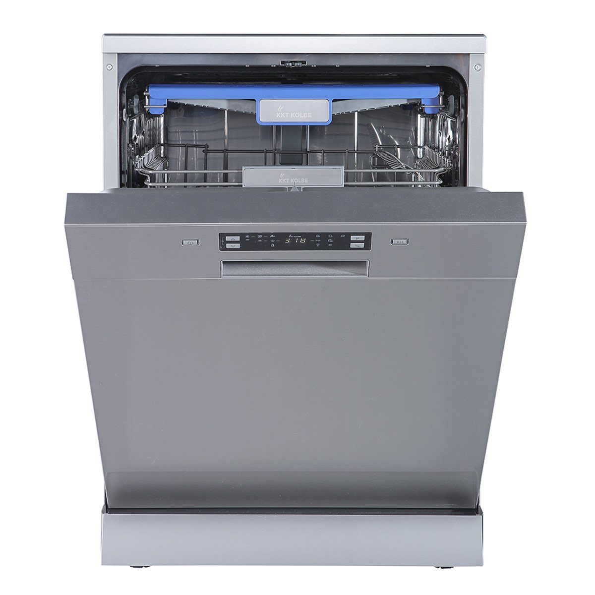 KKT KOLBE Standgeschirrspüler, DW614FS, 10 l, 14 Maßgedecke, 60cm / Edelstahl / AquaStop / 7 Programme / 14 Maßgedecke