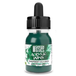 Acrylic Inks - Transparente Flüssige Acrylfarbe - Kalt-Grün (4277) (30ml)
