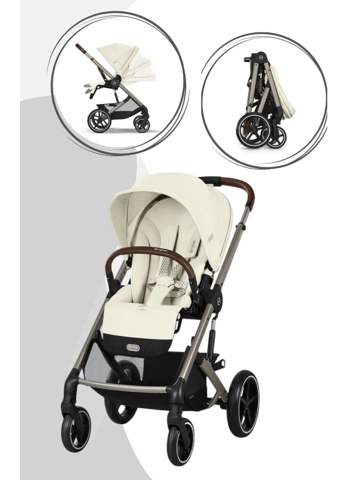 Cybex Cybex Balios S Lux Kinderwagen - Farbe: Seashell Beige / Gestell Taupe günstig kaufen onesize