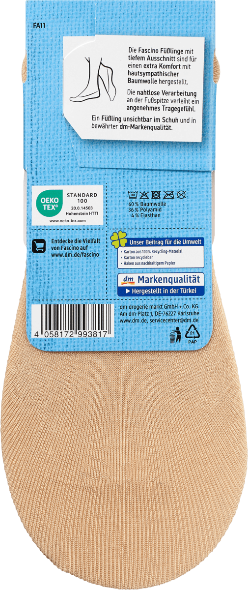 Füßlinge mit Fersen-ABS, Gr. 39-42, beige, 1 St