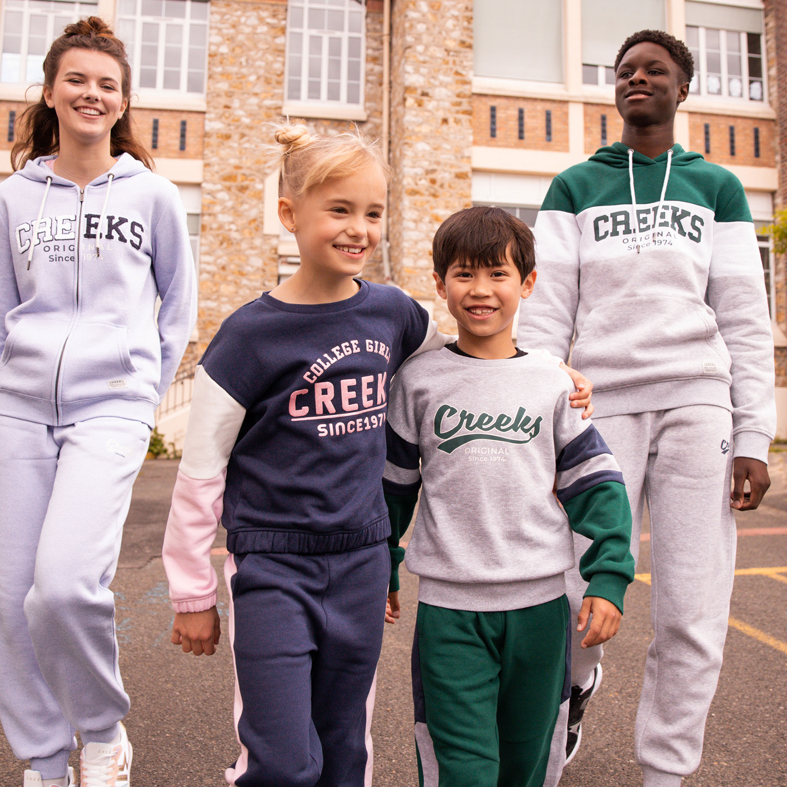 Ensemble jogging sweat pantalon Creeks bleu marine fille | La Halle