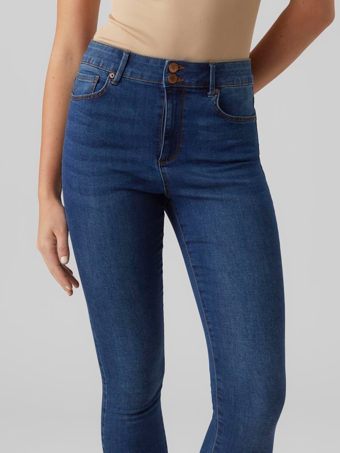 VMSOPHIA Hohe Taille Slim Fit Jeans