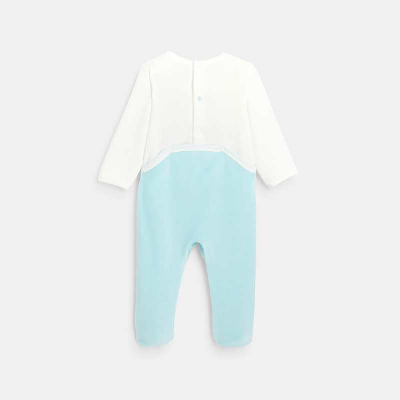 Pyjama bébé en velours bleu Absorba