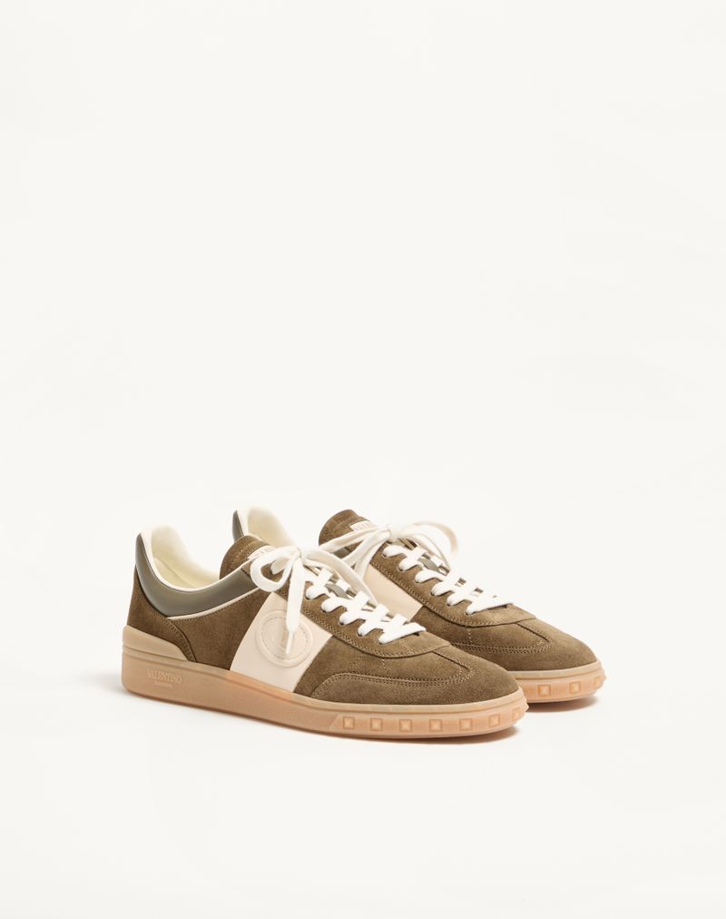 Baskets basses Upvillage en cuir fendu et cuir de veau nappa