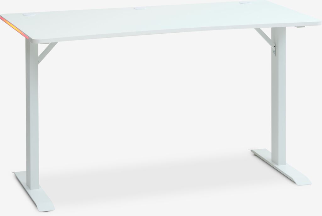 Stół do gier HALBJERG 65x135 z diodami LED biały