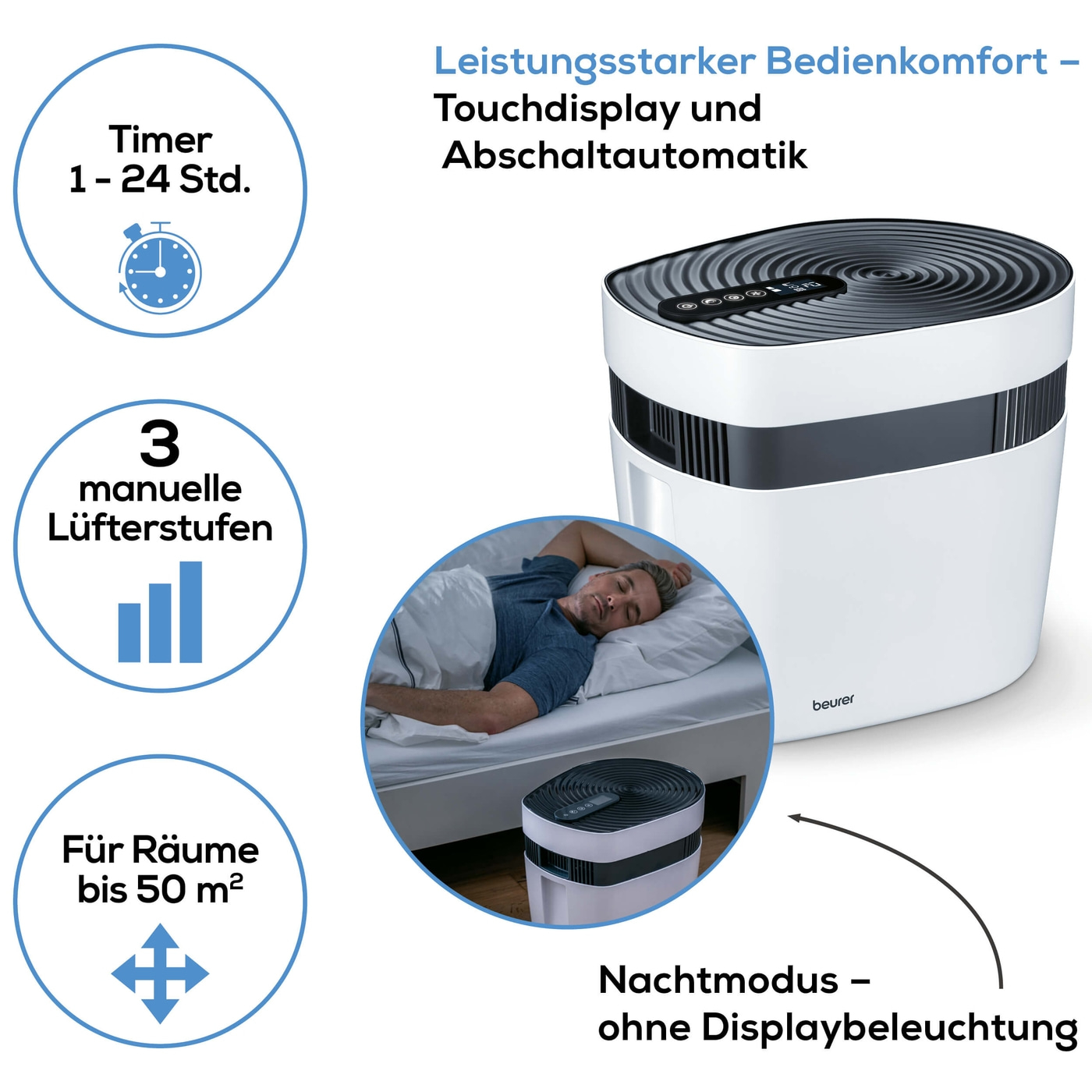 Beurer maremed® Meeresklimagerät-Meeresklimagerät mit Luftbefeuchtung & -reinigung für eine verbesserte Atmung