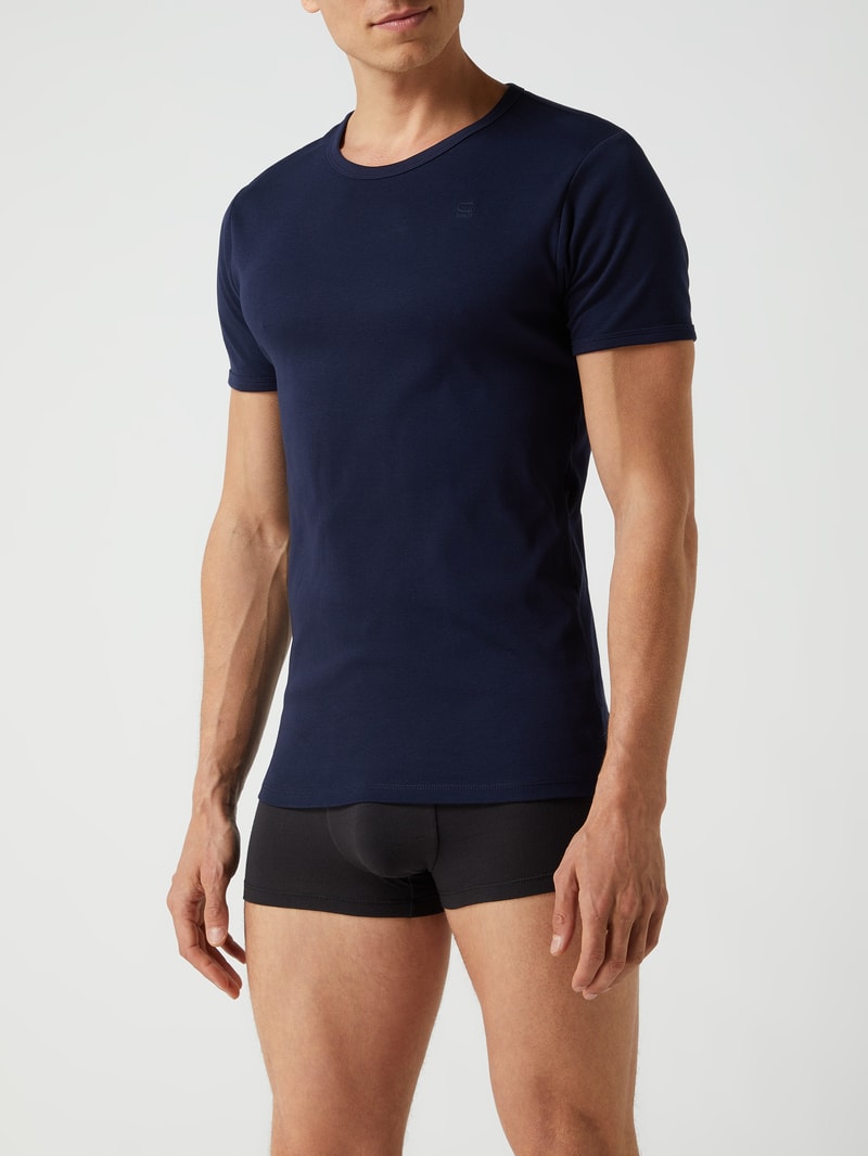 Slim Fit T-Shirt aus Organic Cotton in dunkelblau