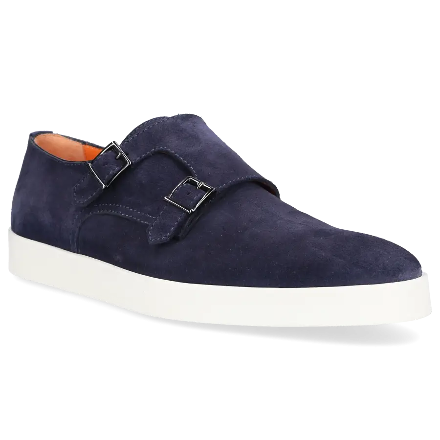 Santoni - Monk Schuhe MGAI17 Veloursleder - blau