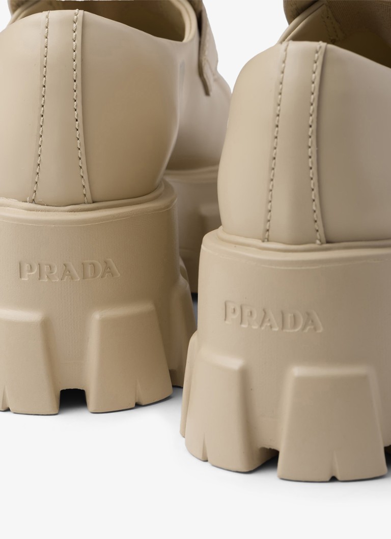 Prada Monolith ādas mokasīni ar platformas zoli