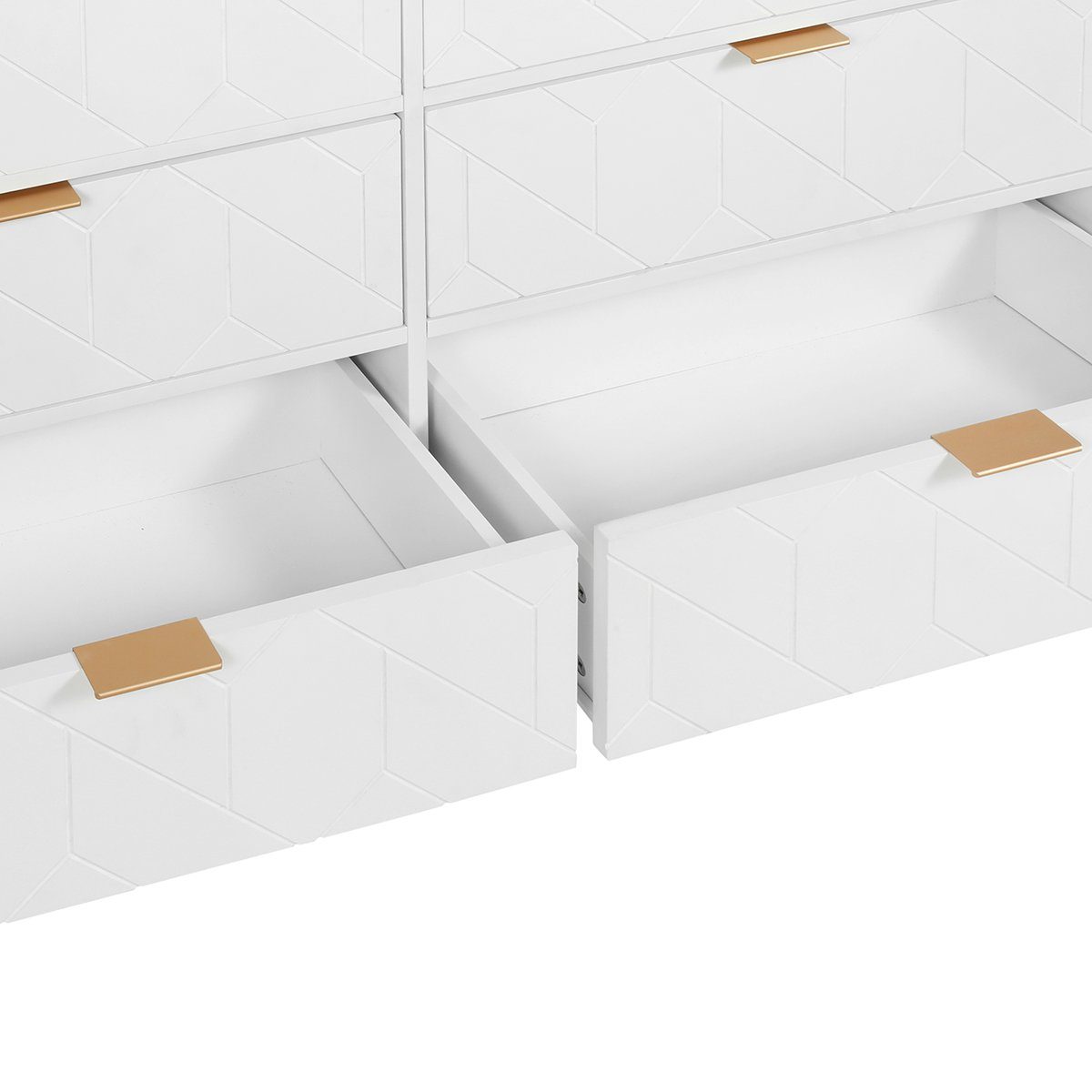 PHOEBE CAT Sideboard (Kommode mit 6 Schubladen), Highboard für Schlafzimmer & alle Wohnräume, 120x39.5x80.5cm