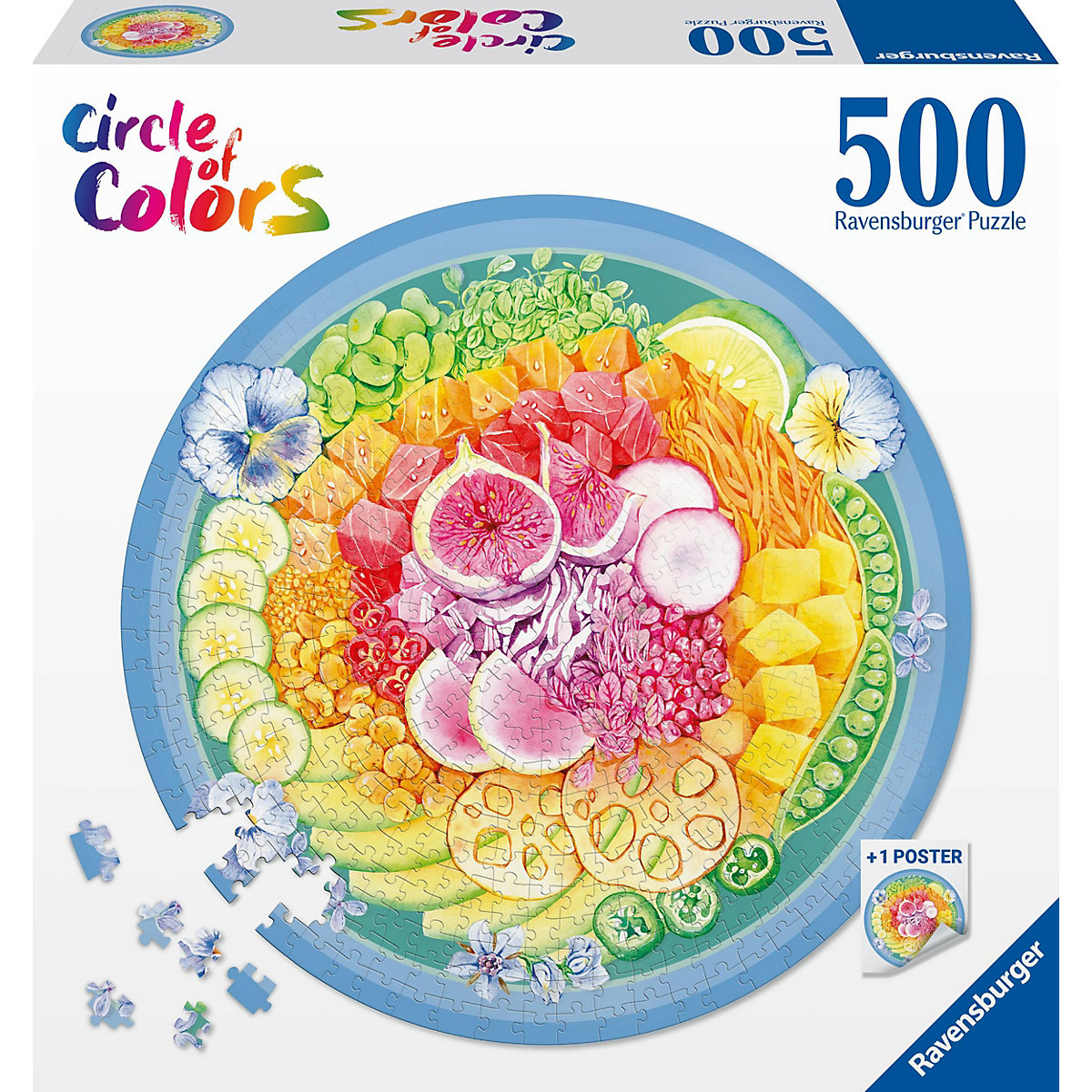 Circle of Colors Puzzle Poke Bowl, 500 Teile