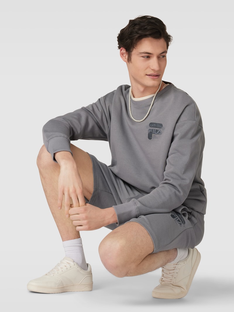 Sweatshorts mit Label-Stitching Modell 'BAIERN' in anthrazit
