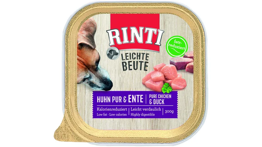 RINTI Hundenassfutter Leichte Beute Huhn & Ente 300 g