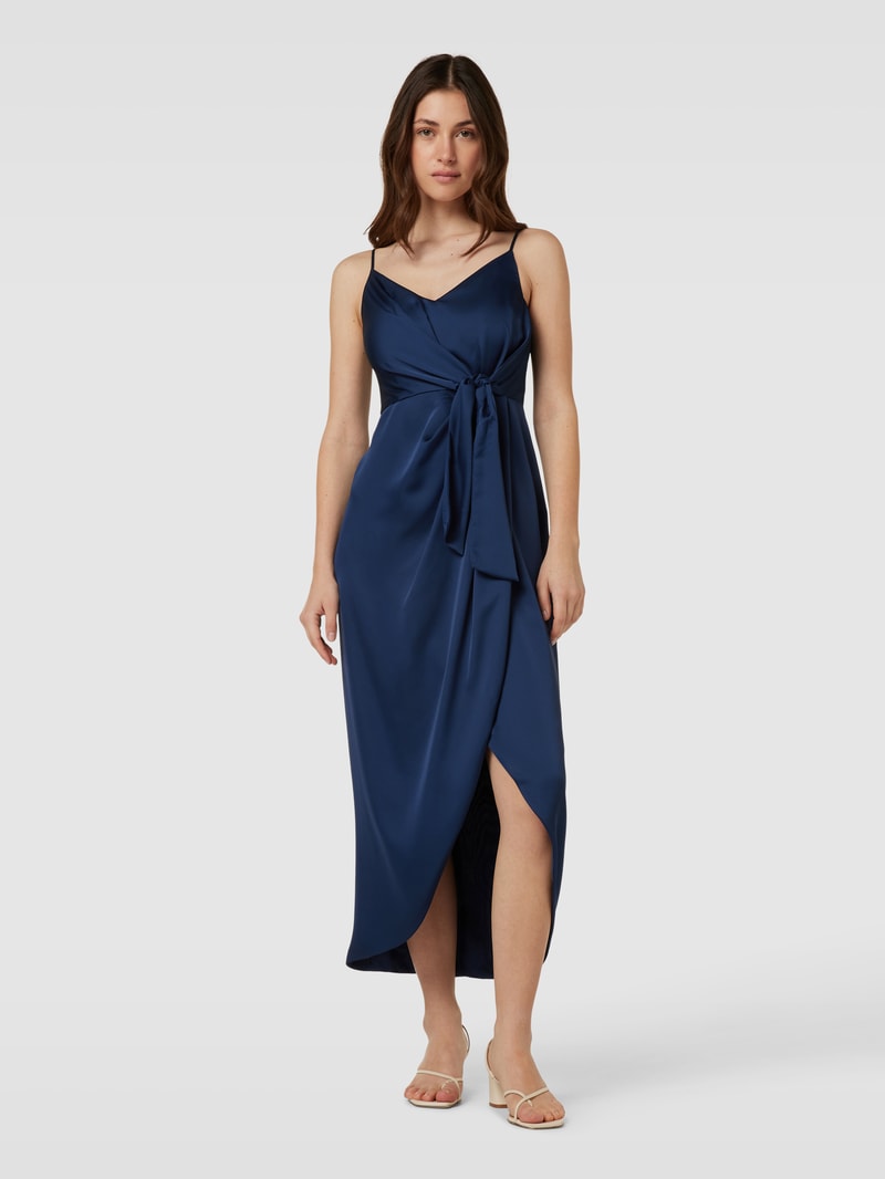 Cocktailkleid mit Knoten-Detail in dunkelblau