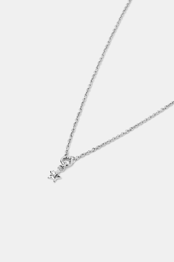 Sterling Silber Halskette mit Diamantanhänger