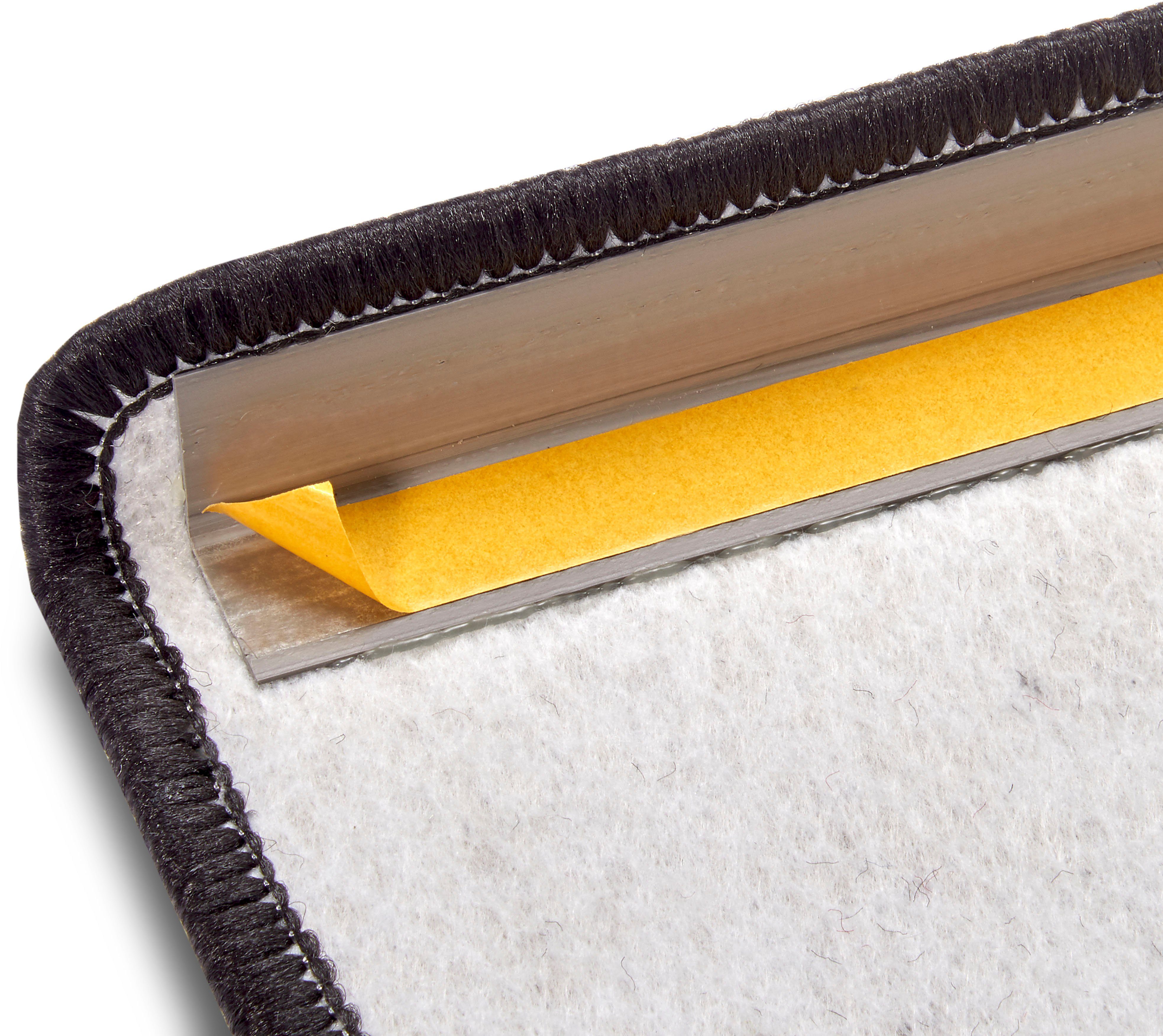 Stufenmatte Liberty, Hanse Home Exclusiv, halbrund, Höhe: 7 mm, Uni, robust, kräftige Farben, Meliert, Treppe, Gekettelt, 15 er Set