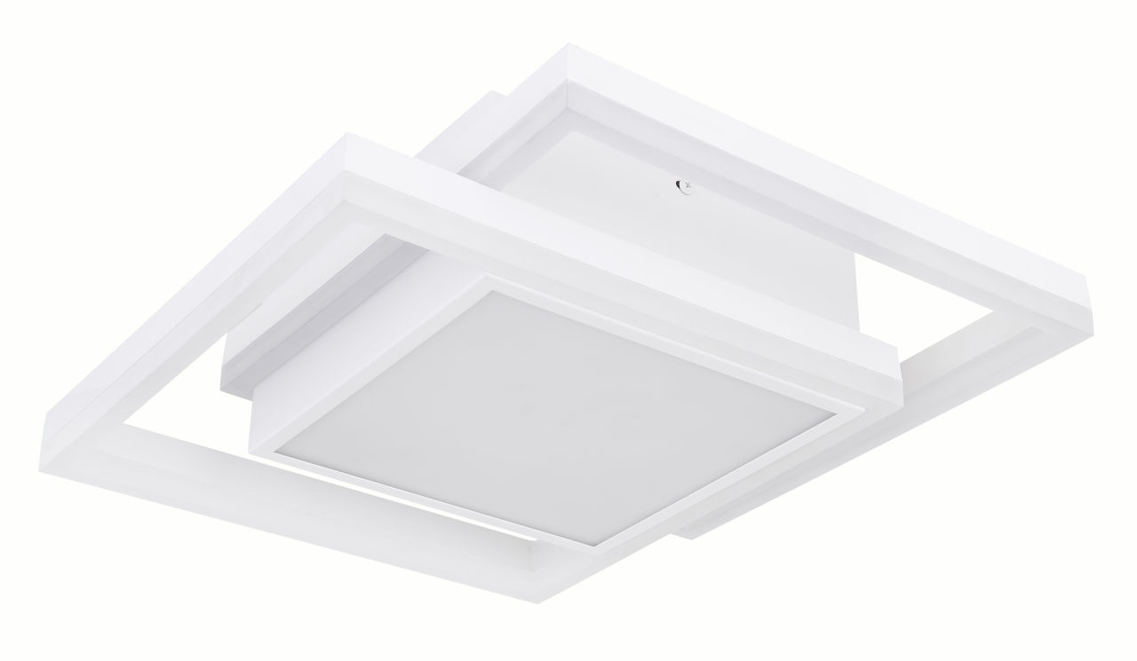 Globo Lighting - SQUARES - Deckenleuchte Metall weiß, LED