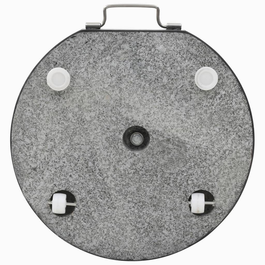 vidaXL Schirmhalter Sonnenschirmständer Granit 30 kg Rund Schwarz