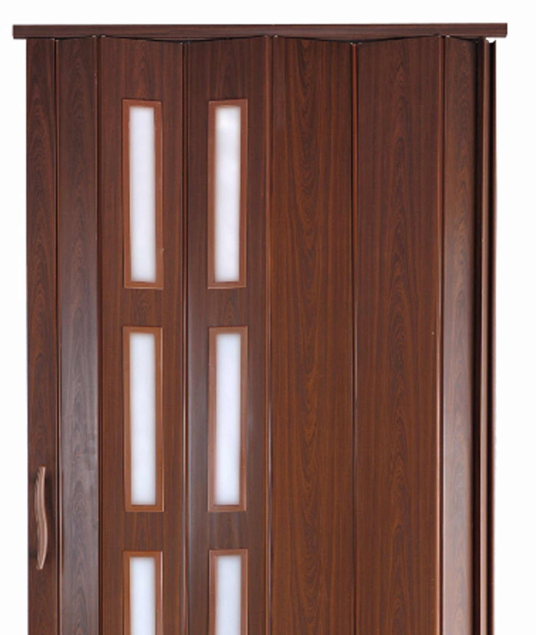 Standom Falttür Schiebetür Mahagoni Fenster H. 201 cm für Türbreite bis 80 cm st5