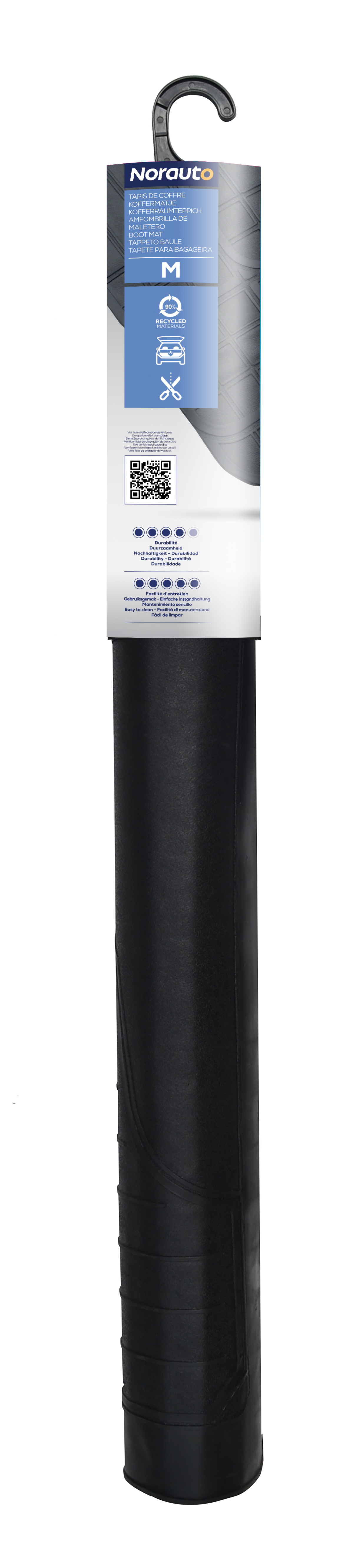 Universal Kofferraummatte aus PVC von Norauto, Größe M, 100 x 80 cm in Schwarz, 1 Stück - ATU