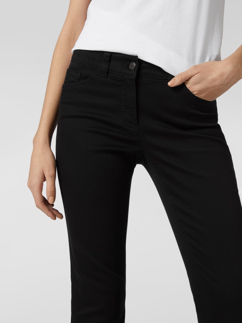 Slim Fit Jeans aus Bio-Baumwollmischung in schwarz