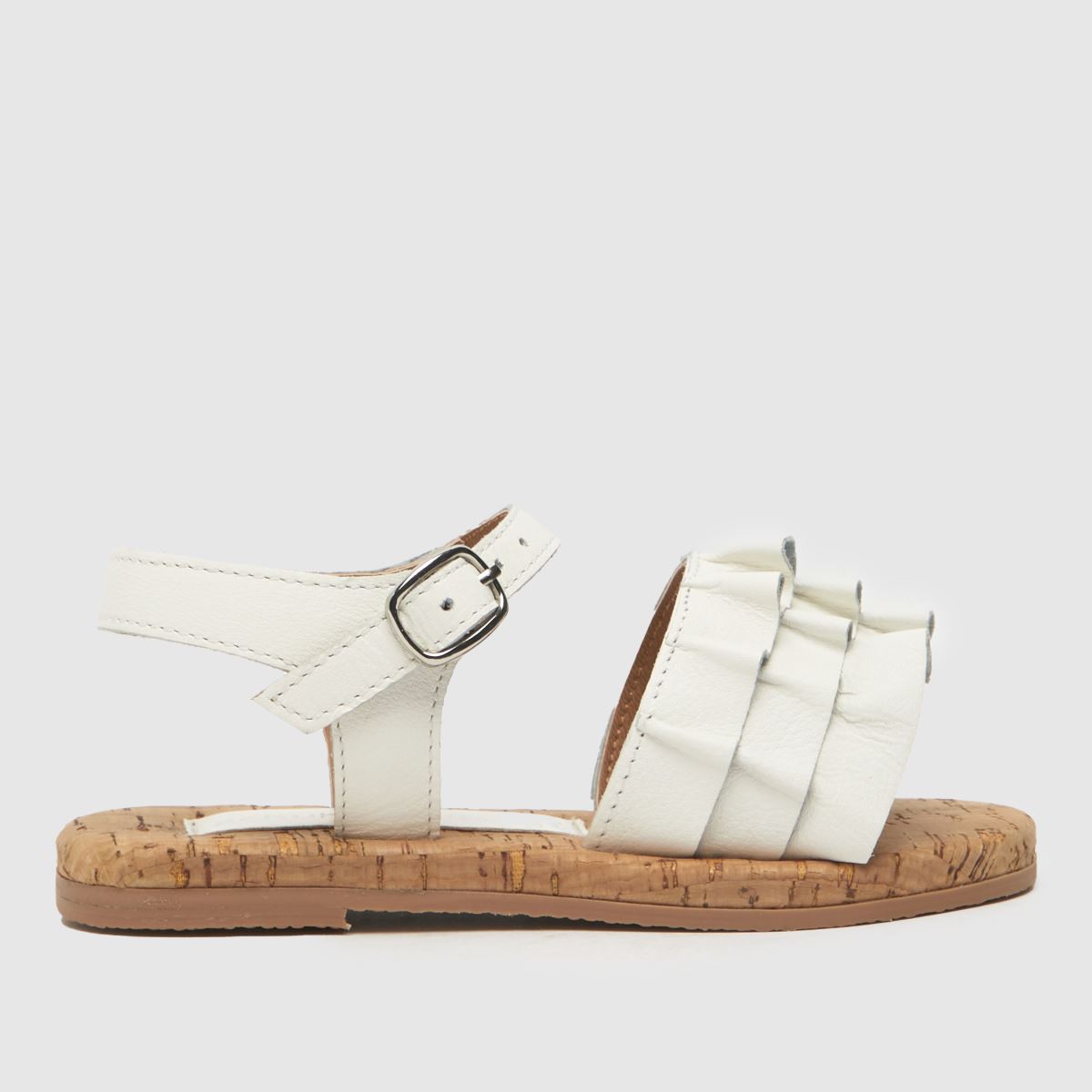 Schuh fehér karamellás fodros lányka kisgyermek szandál