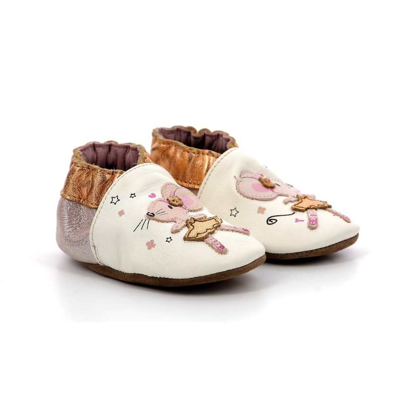Chaussons cuir tannage vegetal Dancing Mouse