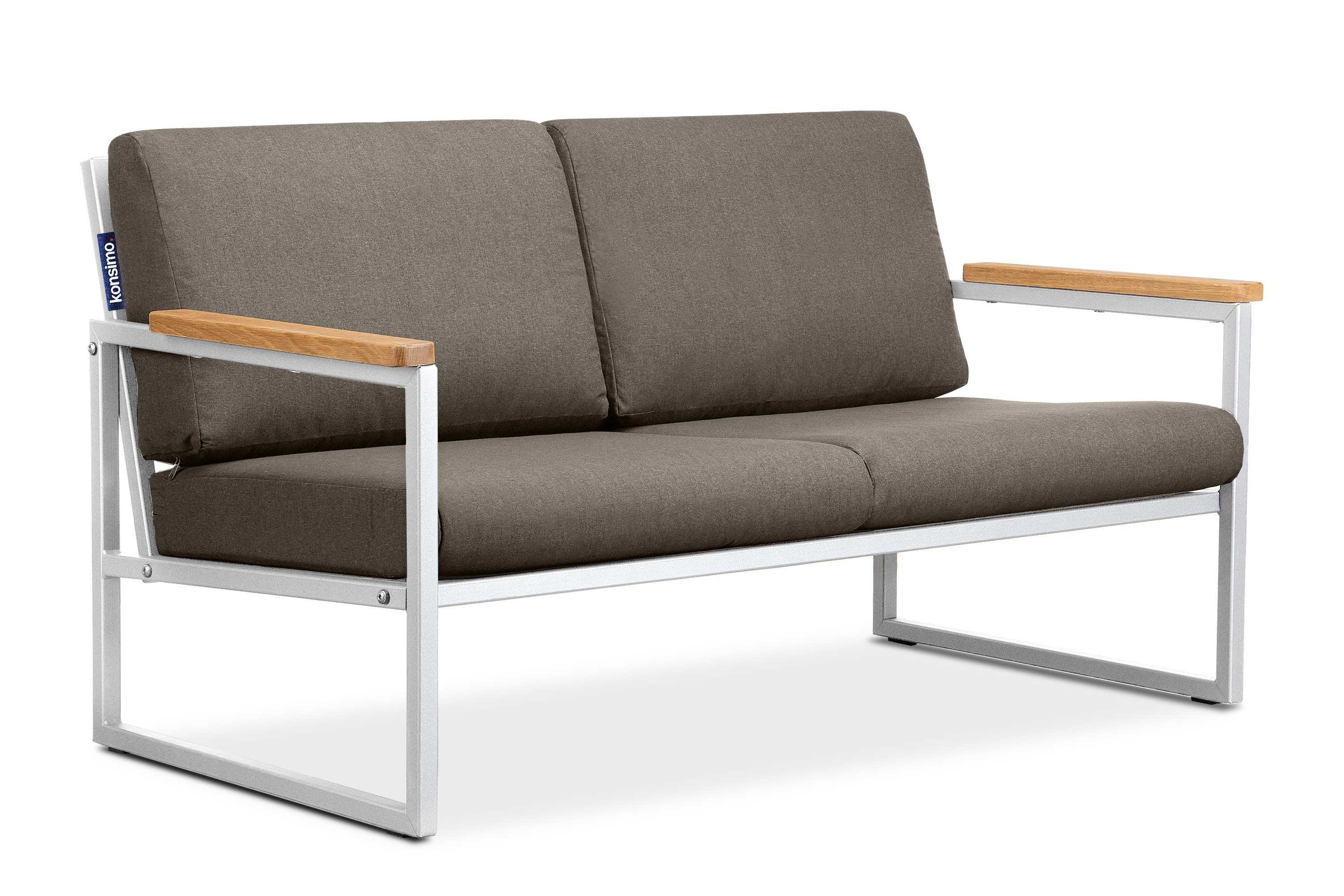 Konsimo Loungesofa TRIBO Gartensofa 2, abnehmbare Bezüge, wasser- und schmutzabweisende, pflegeleicht