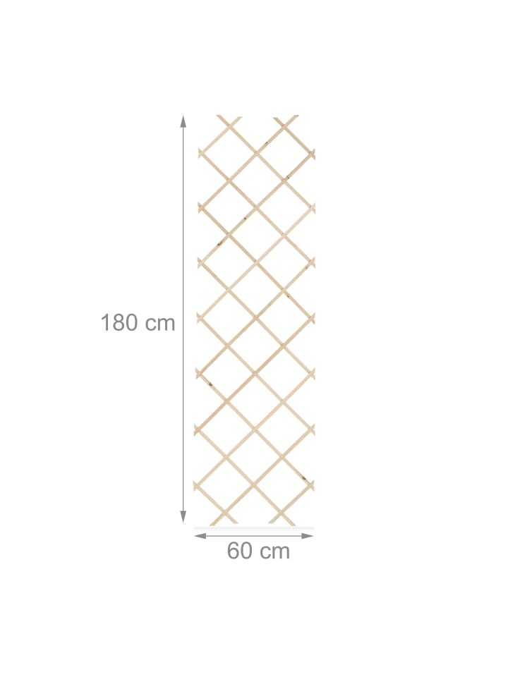 relaxdays 3 x Rankgitter in Natur - (B)60 x (H)180 cm günstig kaufen onesize