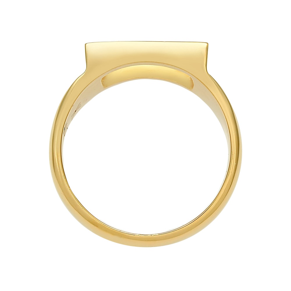 KUZZOI KUZZOI Bague Siegelring Herren Rechteckig 925 Silber Bague