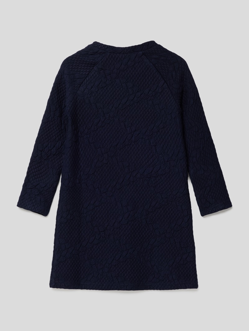 Sweatkleid mit Strukturmuster in marineblau