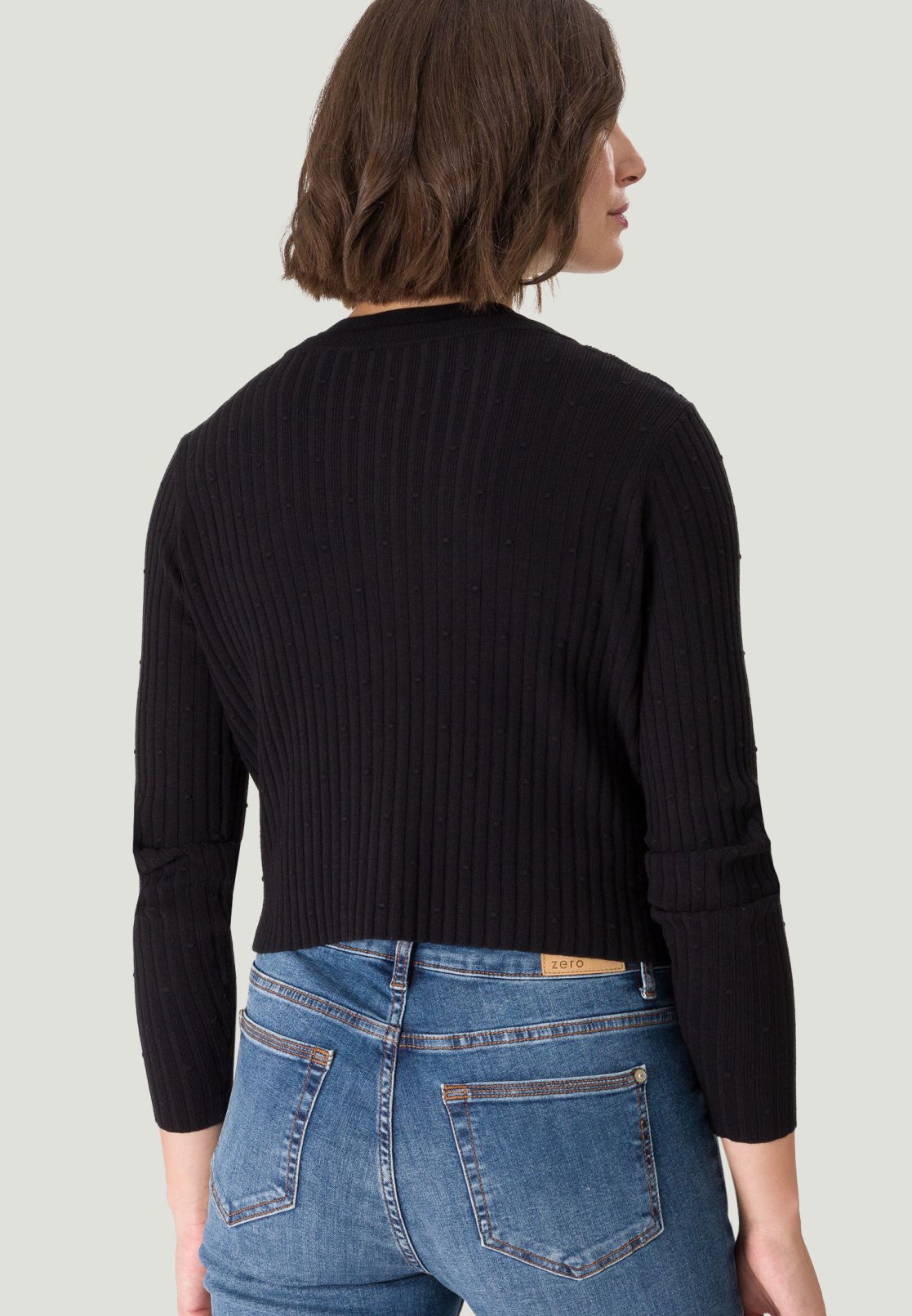 Strickjacke mit Rundausschnitt