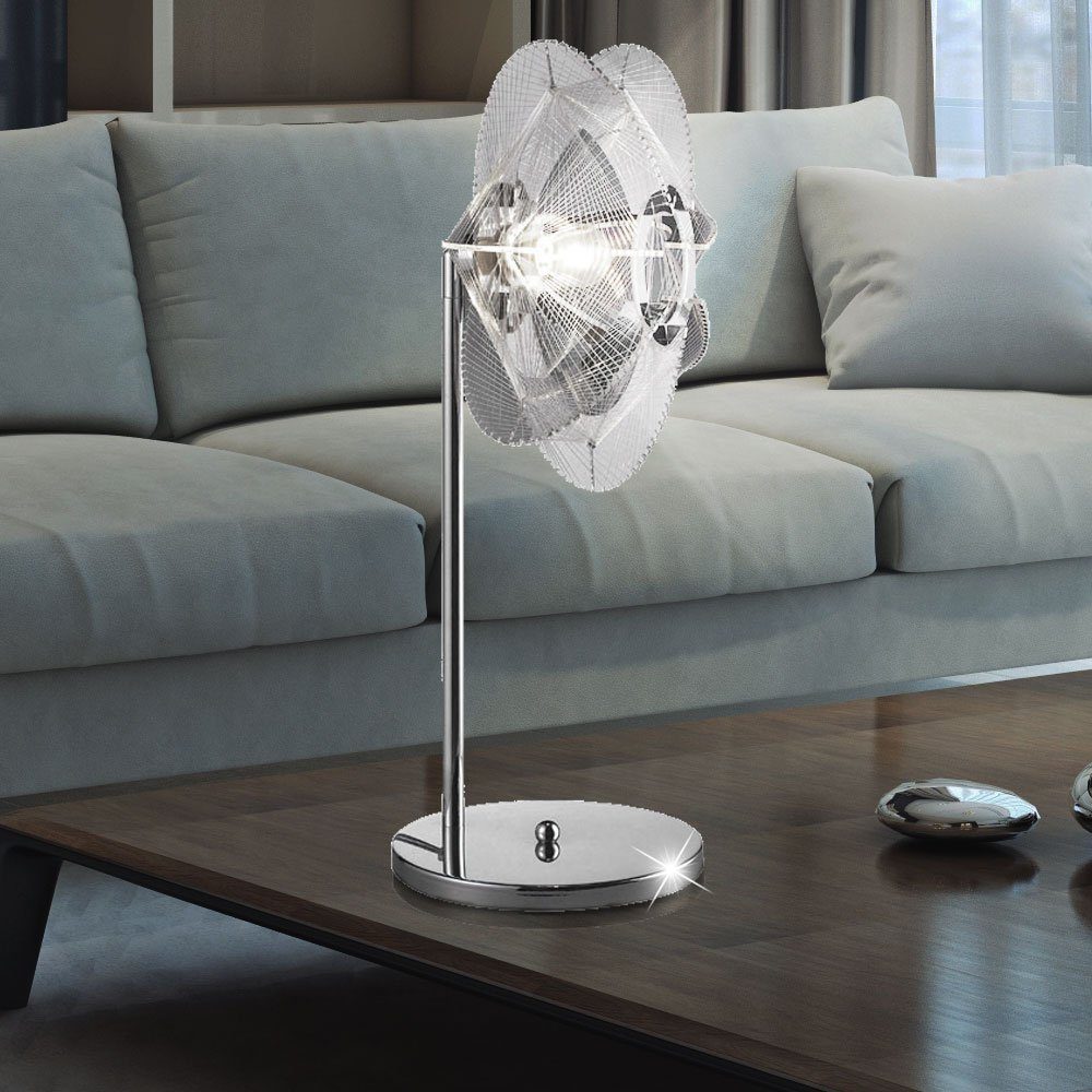 etc-shop LED Tischleuchte, Leuchtmittel inklusive, Warmweiß, LED Designer Tischlampe Tischleuchte Modern Spiegeleffekt Lampe 3 Watt