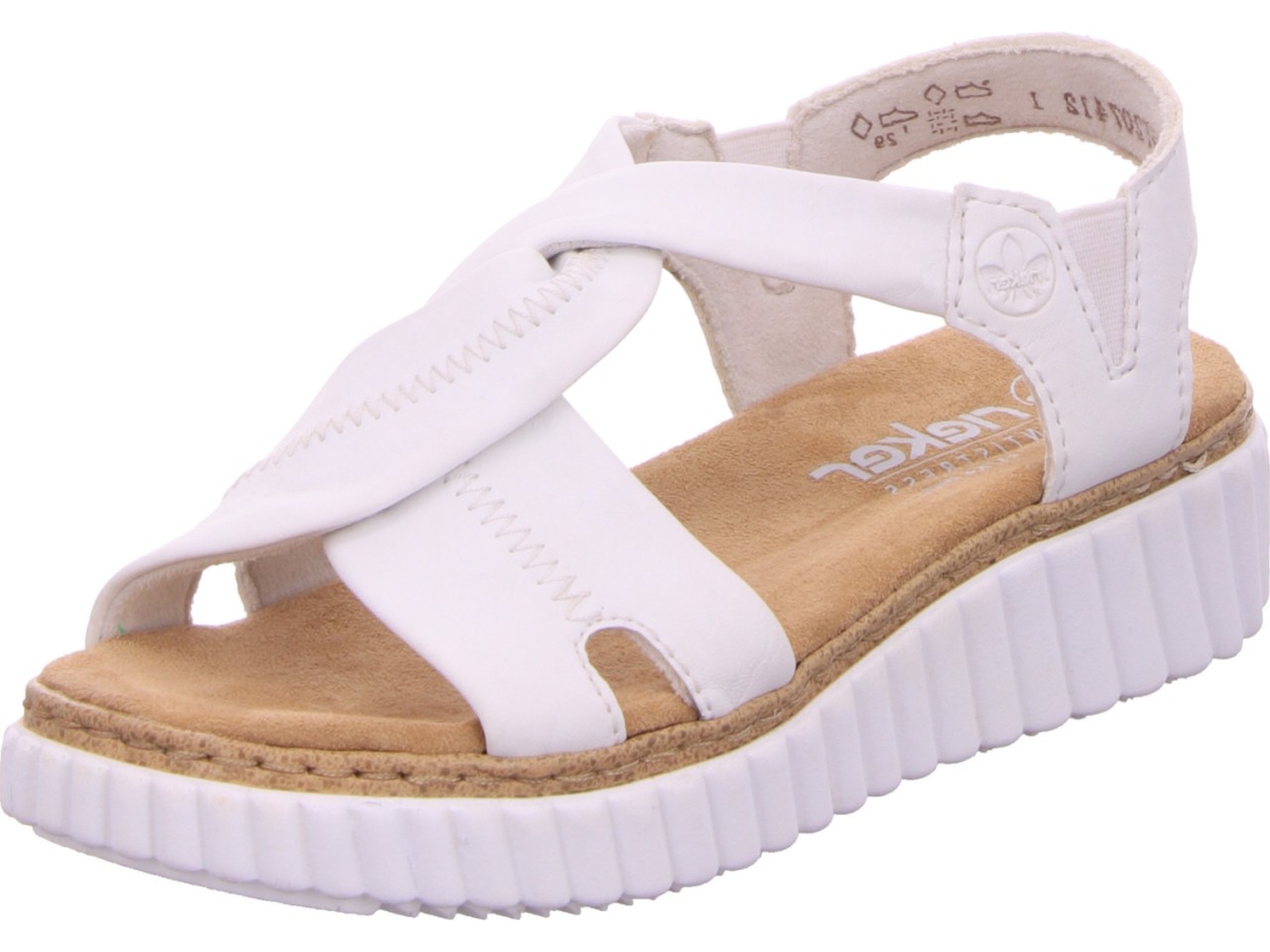 RIEKER Klassische Sandalen weiss
