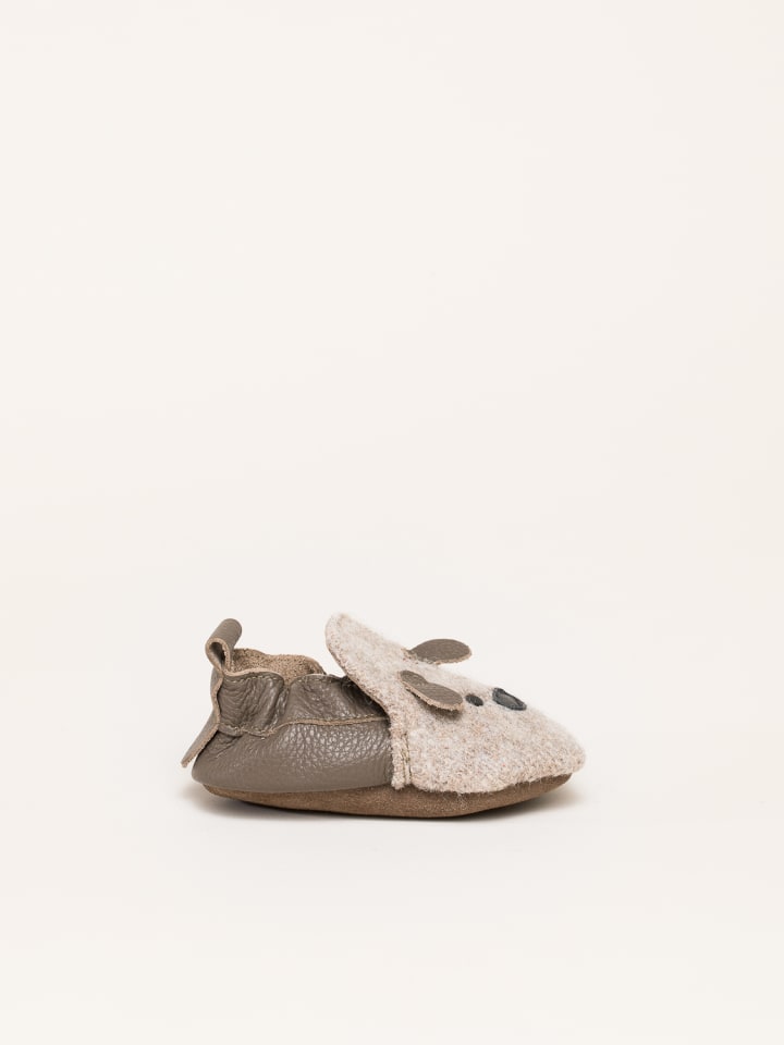 Gottstein Krabbelschuhe Dog Face in beige  günstig kaufen