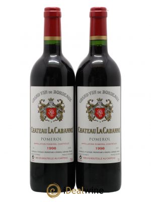 Château la Cabanne  1998 - Lot de 2 Bouteilles