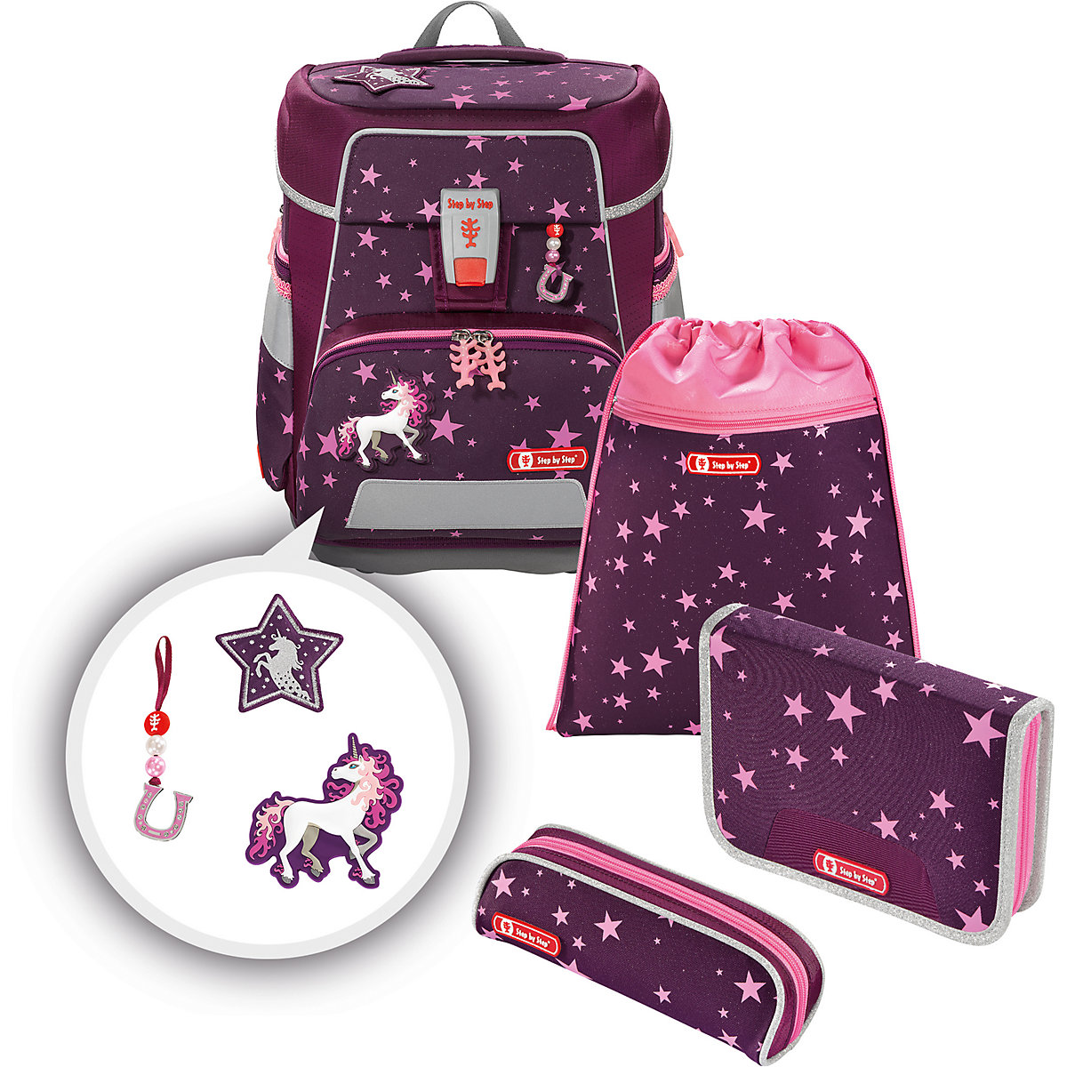 Schulranzenset SPACE Unicorn Nuala, 5-tlg. (2023)