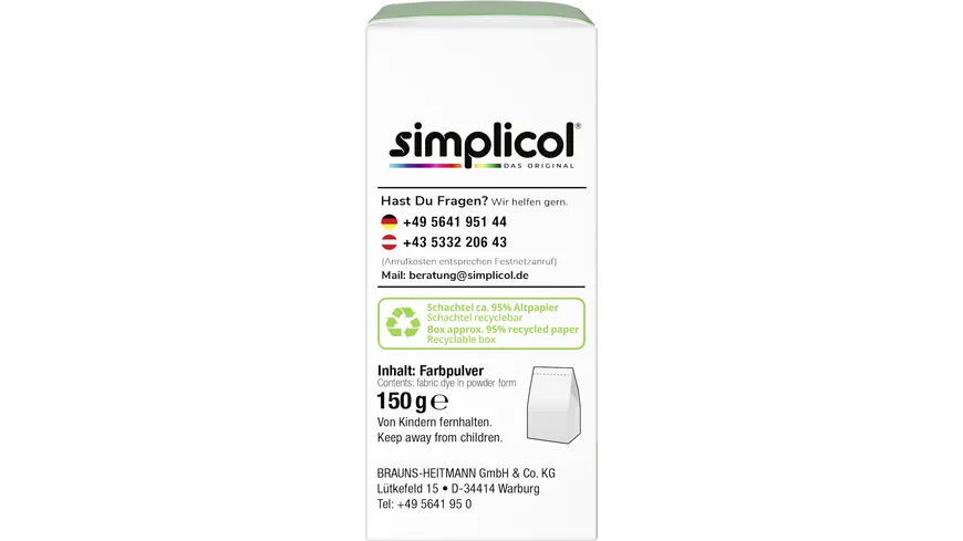 Simplicol Textilfarbe Expert Apfel-Grün 150 ml