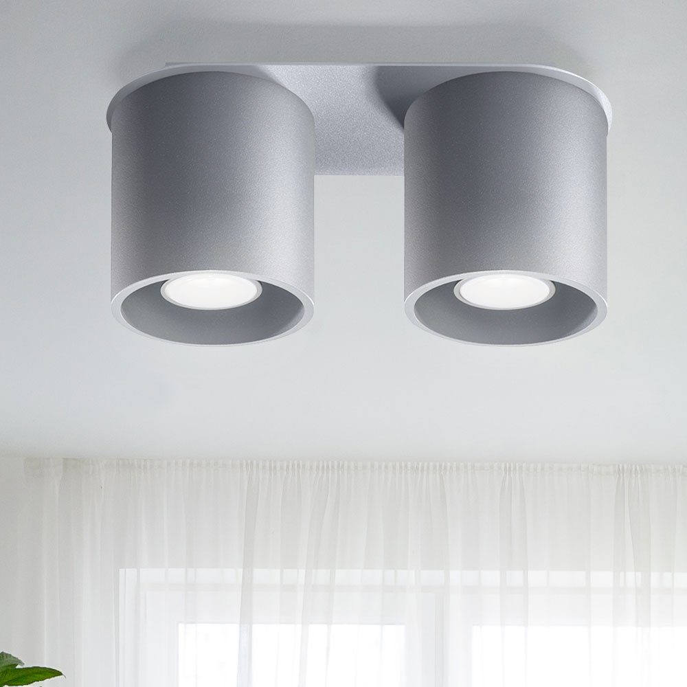 etc-shop LED Deckenspot, Leuchtmittel nicht inklusive, Deckenstrahler modern Designer Küchenlampen Strahler 2 flammig