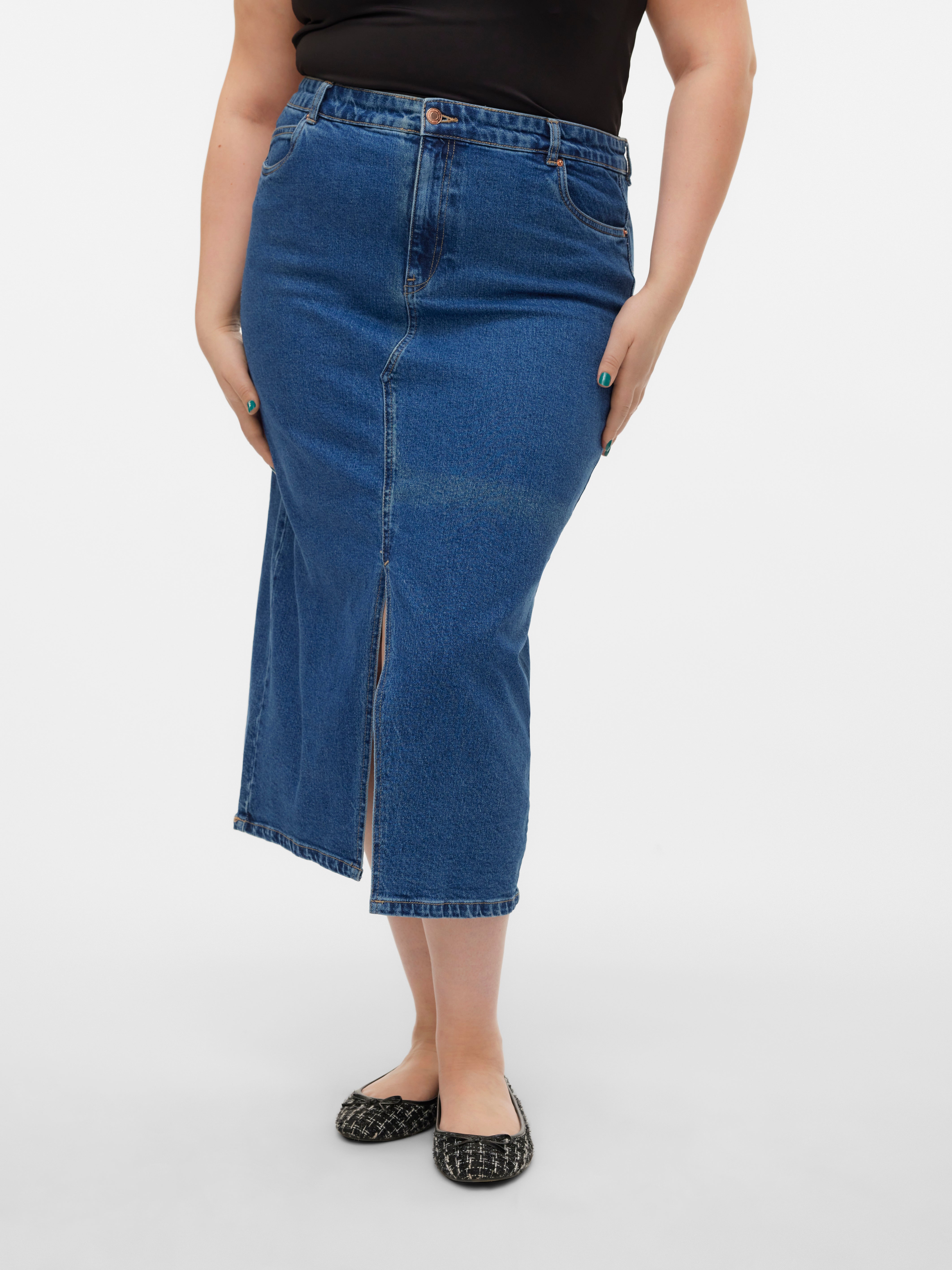 VMCVERI Hohe Taille Langer Rock