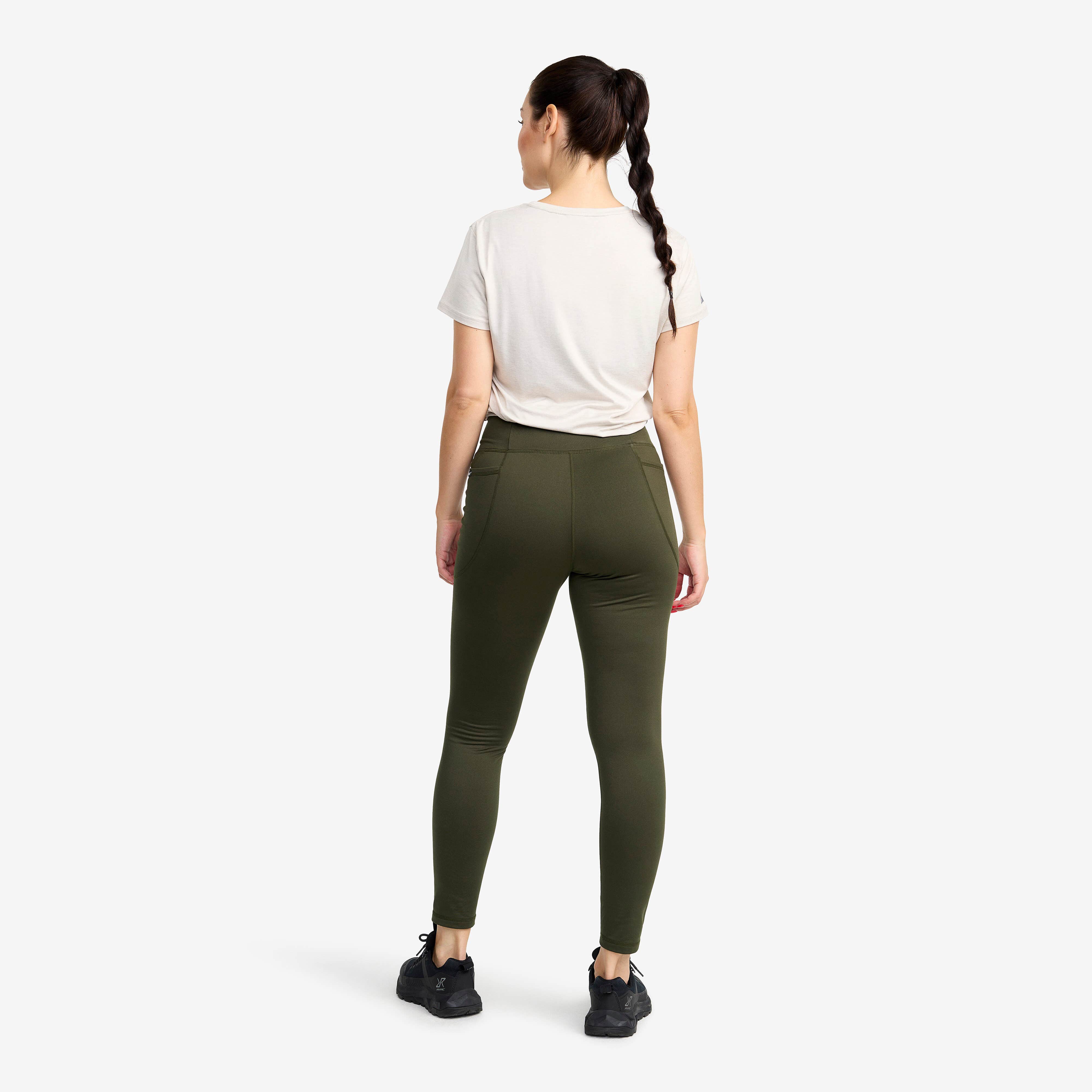 Alaska Fleece Lined Tights Femme Forest Night